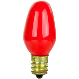 Sunlite® Incandescent Bulb with E12 Candelabra Base 7W 120V Red Pack of 25 01275-SU