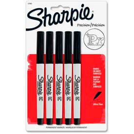 Sharpie® Permanent Marker Waterproof Ultra Fine Black Ink 5/Pack 37665PP