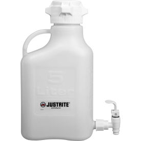 Justrite 12914 Carboy With Spigot HDPE 5-Liter 12914