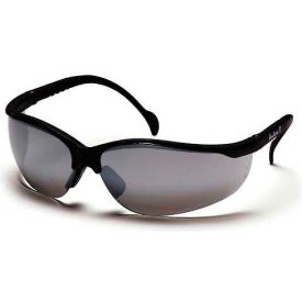 Venture Ii® Safety Glasses Silver Mirror Lens  Black Frame - Pkg Qty 12 SB1870S