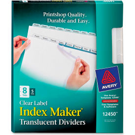 Avery Index Maker Easy Apply Clear Label Divider Blank 8.5