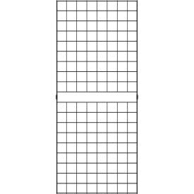 2' x 5' - Portable Wire Grid Wall Panel - Semi-Gloss Black - Pkg Qty 3 B2X5