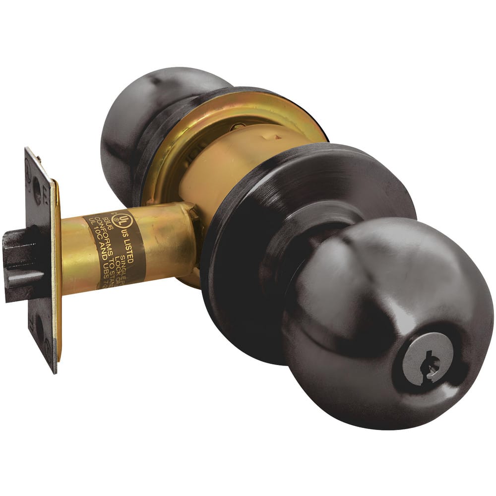 Knob Locksets, Type: Storeroom , Key Type: Keyed Different , Material: Metal , Finish/Coating: Oil-Rubbed Bronze , Compatible Door Thickness: 1-3/8