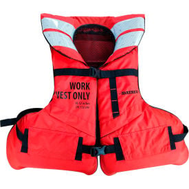 Datrex Workflow Work Vest Mesh/Polyethylene USCG Type III/V Adult/Universal Orange DX3500UJ