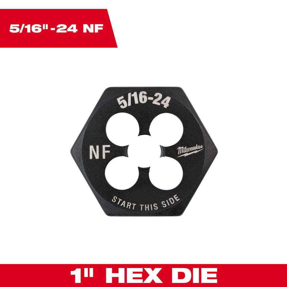 Hex Rethreading Dies, Thread Size (Inch): 5/16-24 , Material: Carbon Steel , Thread Direction: Right Hand , Thread Standard: UNF , Series: Hex-LOK  MPN:49-57-5344