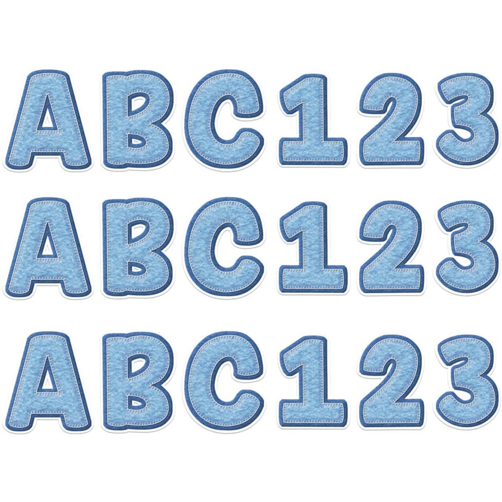 Eureka 4in Deco Letters, A Close-Knit Class Blue Felt, 179 Letters Per Pack, Set Of 3 Packs (Min Order Qty 2) MPN:EU-850001-3