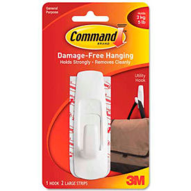 3M Command™ General Purpose Hooks 5-lb Capacity Plastic White 17003ES