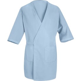 Red Kap® Collarless Butcher Wrap W/Pockets Light Blue Polyester/Combed Cotton M WP10LBRGM