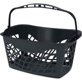 Versacart® Stylish Black Ergonomic Plastic Hand Basket 26 Liter Pack Qty of 12 201-E26 BLK 12