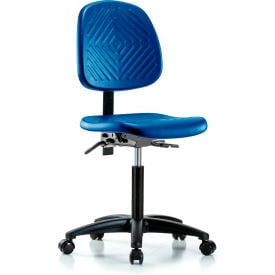 Blue Ridge Ergonomics™ Industrial Chair - Polyurethane - Blue PMBCH-MB-RG-T0-A0-NF-RC-BLU