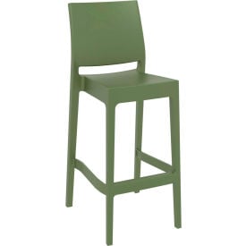 Siesta Maya Resin Bar Stool Olive Green - Pkg Qty 2 ISP099-OLG