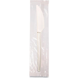 WNA EcoSense Renewable Mediumweight Individually Wrapped Knives Plant Starch Natural 750/Carton EPS071