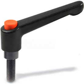 Zinc Die-Cast Adjustable Lever with Push Button and Steel Components 5/16-18 x 2.48 Stud 2.48