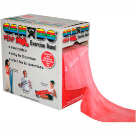 CanDo® Perf 100® Low Powder Exercise Band Red 100 yd Roll 1 Roll/Box 10-5192