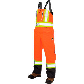 Tough Duck Ripstop Insulated Safety Bib Overall XL Fluorescent Orange S87611-FLOR-XL