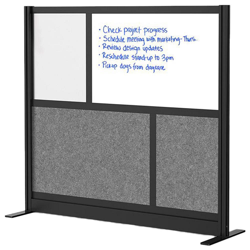 Office Cubicle Partitions, Office Cubicle Partition Type: Modular Wall Room Divider , Color: Black, Gray, Frosted , Material: Aluminum  MPN:MW-5348-FWCGB