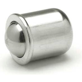 Short Press-Fit Delrin Ball Plunger - Stainless Steel .394