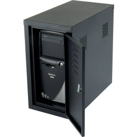 GoVets™ Security Computer CPU Enclosed Cabinet Side Car Black 700BK253