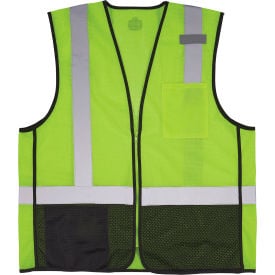 Ergodyne® GloWear® 8210Z-BK Hi-Vis Safety Vest ANSI Class 2 4XL/5XL Lime 23019