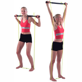 Padded Exercise Bar with Yellow Tubing Unweighted 36