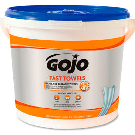 GOJO FAST WIPES Premoistened Hand Cleaning Towels 225 per Bucket 2/Carton - GOJ629902CT GOJ629902CT