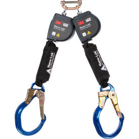 3M™ DBI-SALA Nano-Lok Twin-Leg Arc Flash Self-Retracting Lifeline Web & Rebar Lock Hook 8'L 3100588