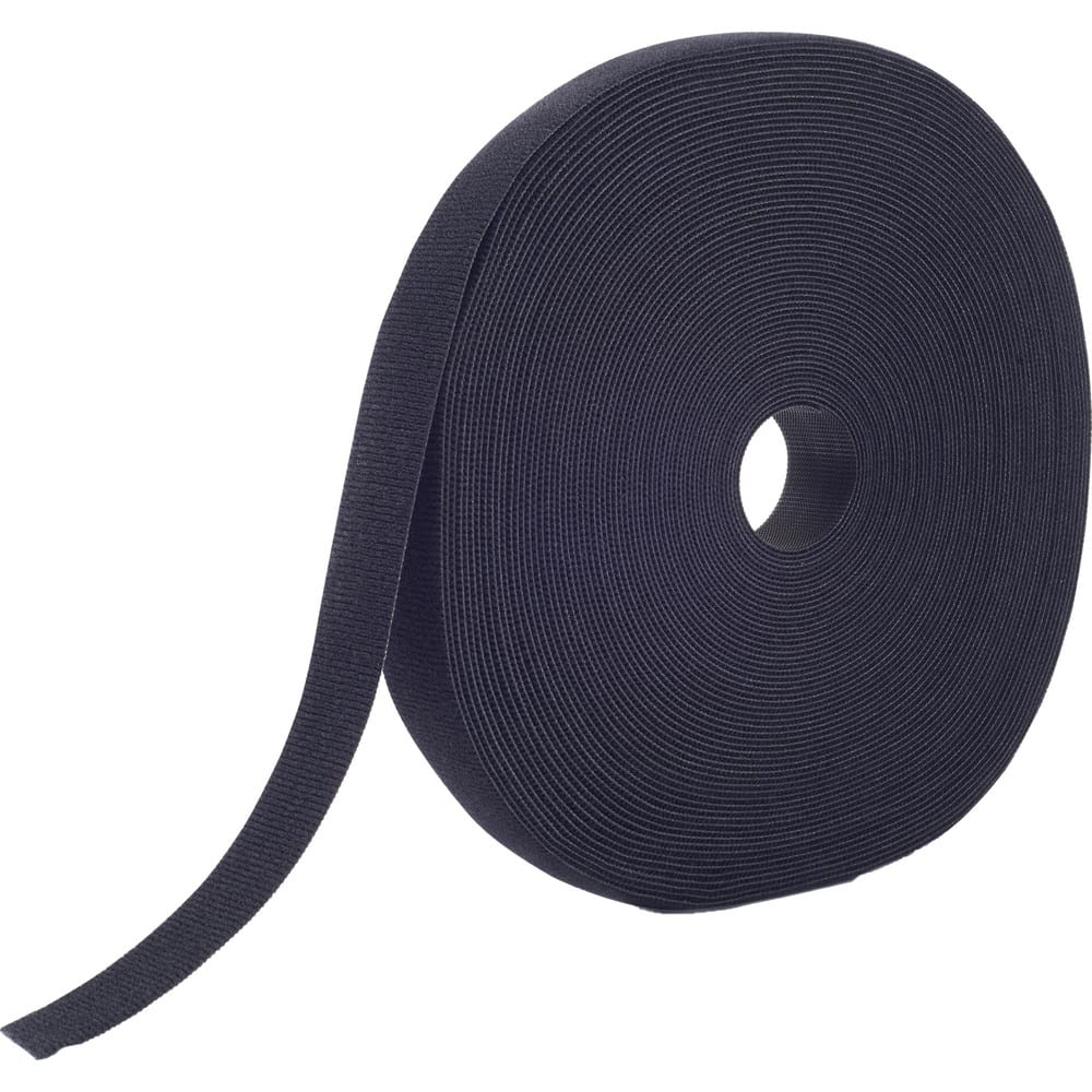 Hook & Loop, Shape: Roll , Tape Width: 0.375 , Tape Length: 25yd , Color: Black , Roll Length (yd): 25.00 , Tape Material: Polypropylene MPN:189754