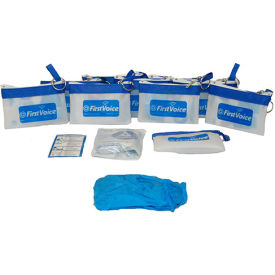 First Voice™ CPR Keychain with Gloves & One-Way Valve CPR Barrier W/CPR Instruction Card 10/PK Key4-10