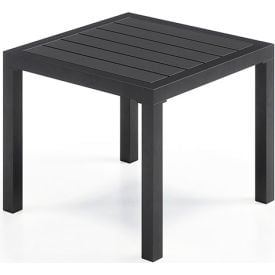 KFI Studios Eveleen Indoor/Outdoor Square Side Table Black SD5601-BK-BK