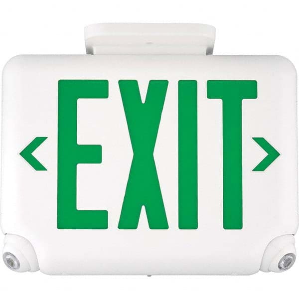 1 Face Ceiling & Wall Mount LED Combination Exit Signs MPN:93041416