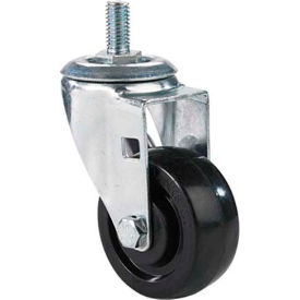 Fairbanks Light/Medium-Duty Stem Swivel Caster S-11-02-3-HR - Hard Rubber 3