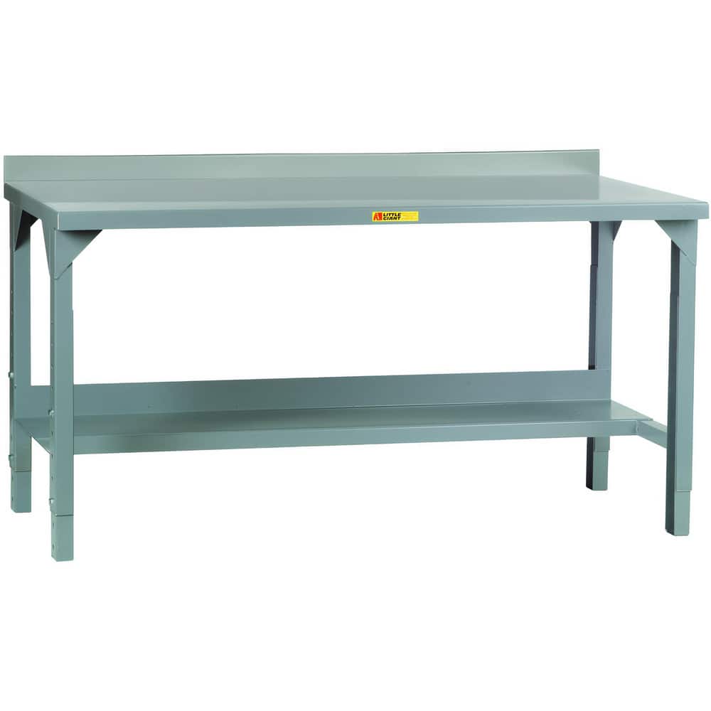 Stationary Work Benches, Tables, Bench Style: Work Bench , Edge Type: Square , Leg Style: 4-Leg, Adjustable Height , Depth (Inch): 30in , Color: Gray  MPN:WSB2-3072-AH