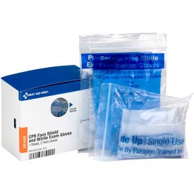 First Aid Only FAE-6100 SmartCompliance Refill CPR Shield & Nitrile Gloves 1 Shield 2 Pair Gloves FAE-6100