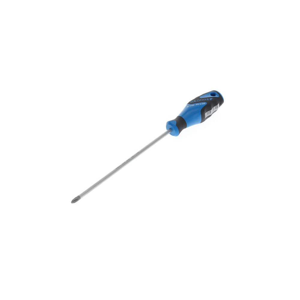 Phillips Screwdrivers, Overall Length (mm): 310.0000 , Handle Type: Ergonomic , Phillips Point Size: #2 , Handle Color: Blue, Black  MPN:6683890