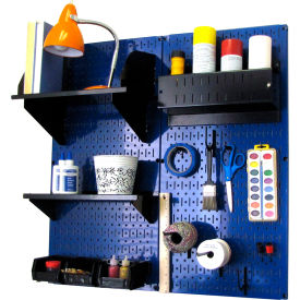 Wall Control Pegboard Hobby Craft Organizer Storage Kit Blue/Black 32