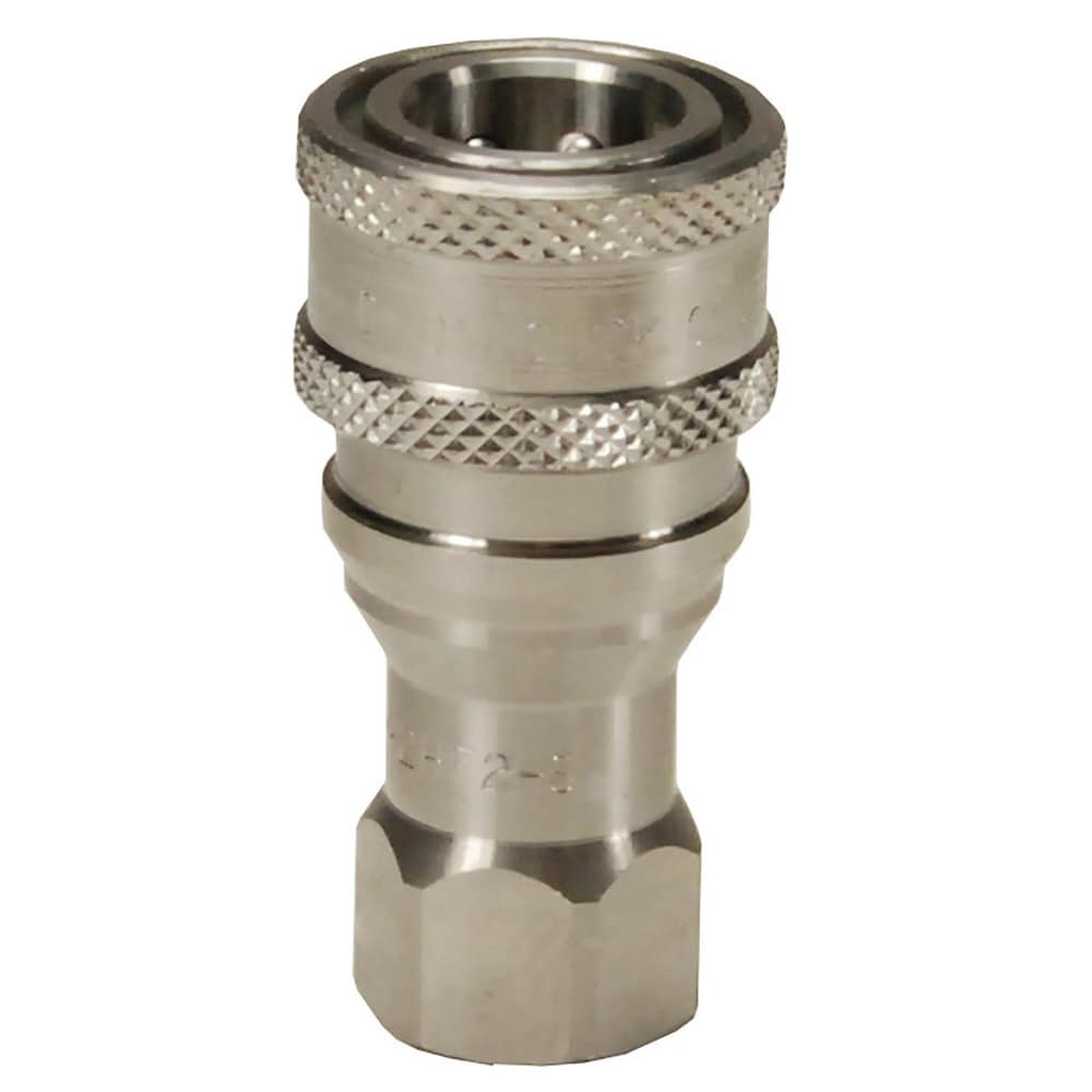 Hydraulic Hose Fittings & Couplings, Type: H-Series ISO-B Poppet Valve Female Threaded Coupler , Fitting Type: Coupler  MPN:3HF3-S