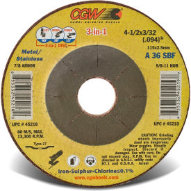 CGW Abrasives 45218 Depressed Center Wheel 4-1/2