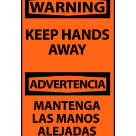 Bilingual Machine Labels - Warning Keep Hands Away ESW449AP