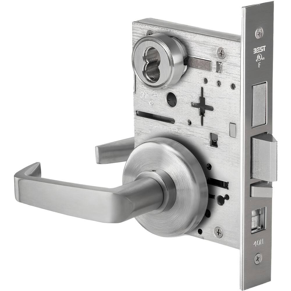 Lever Locksets, Lockset Type: Entrance/Office , Key Type: Keyed Different , Back Set: 2-3/4 (Inch), Cylinder Type: Less Core , Material: Metal  MPN:45H7AB15H626