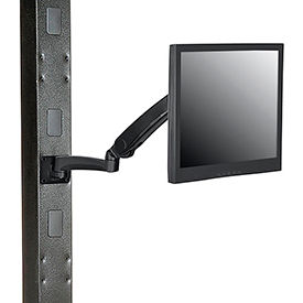 GoVets™ Gas Spring LED or LCD Monitor Arm w/ VESA Plate For Orbit Workstation Black 946BK436