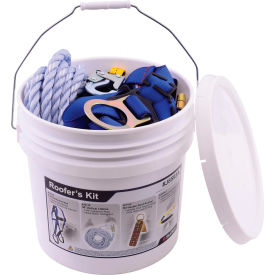 GoVets™ Roofer's Kit Harness Lifeline Anchor & Lanyard 323761