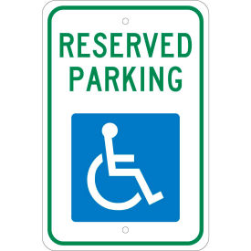 Aluminum Sign - Reserved Parking Handicapped Logo - .08