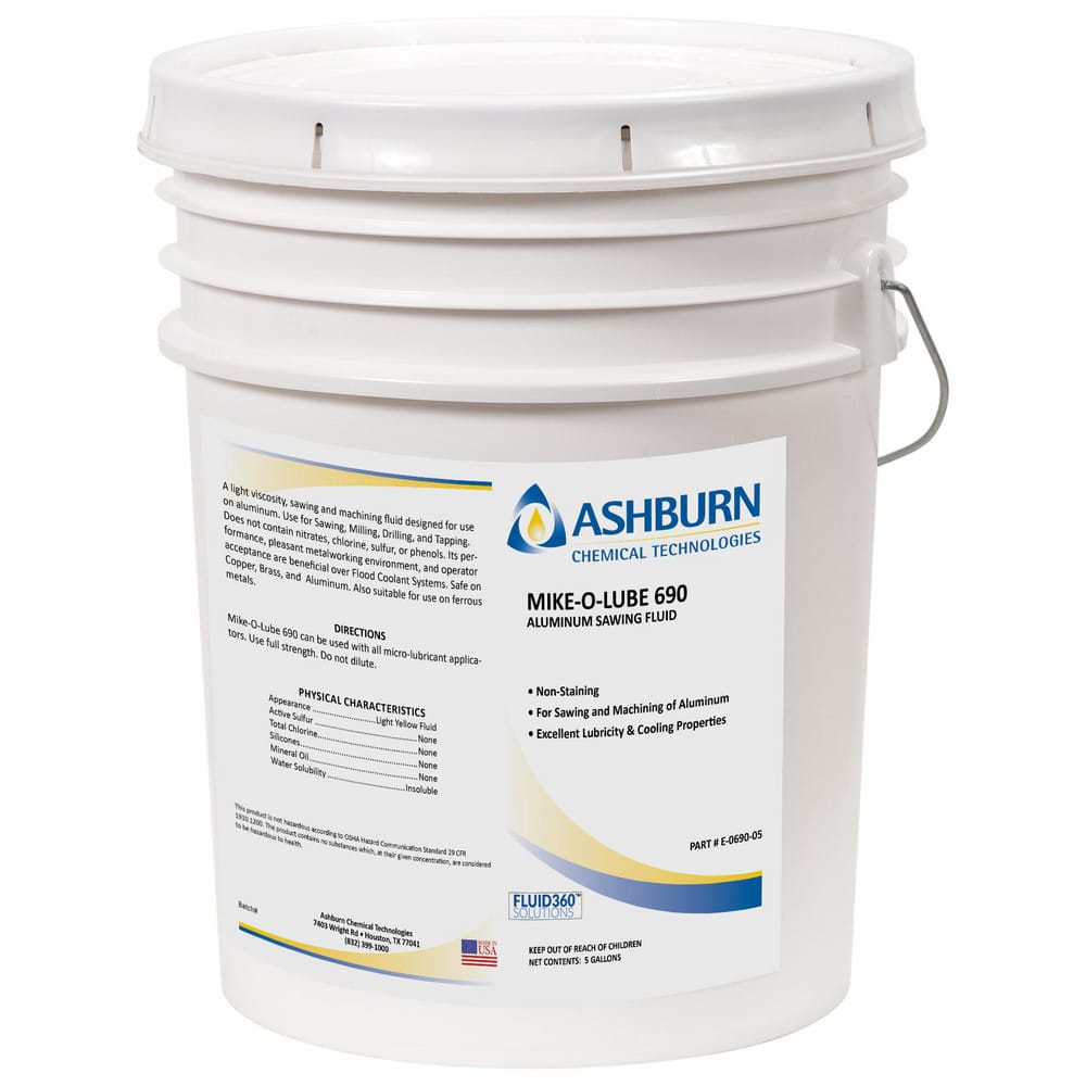 Mike-O-Lube 690  Micro-Lubricant Aluminum Sawing Fluid -Light Viscosity -Undyed  5 Gallon Pail MPN:E-0690-05