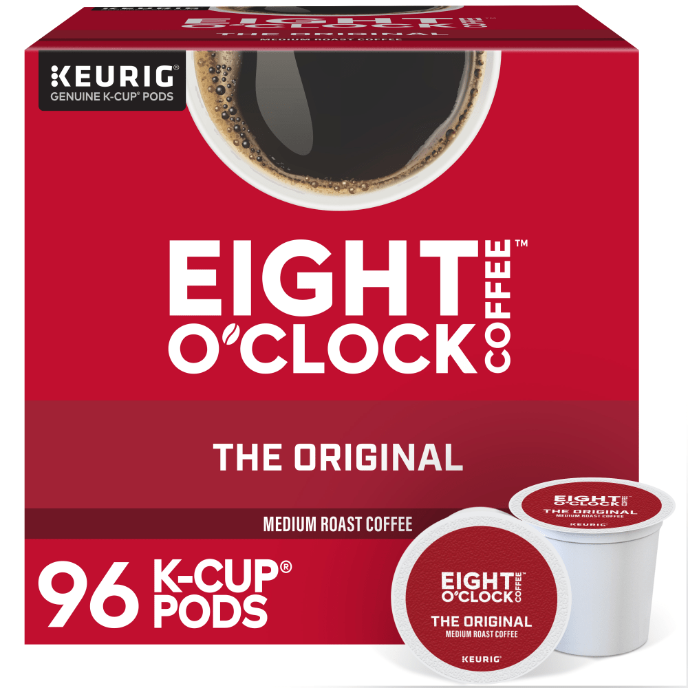 Eight O-Clock Single-Serve Coffee K-Cups, Original, Box Of 24 Pods, Case Of 4 Boxes MPN:6405CA