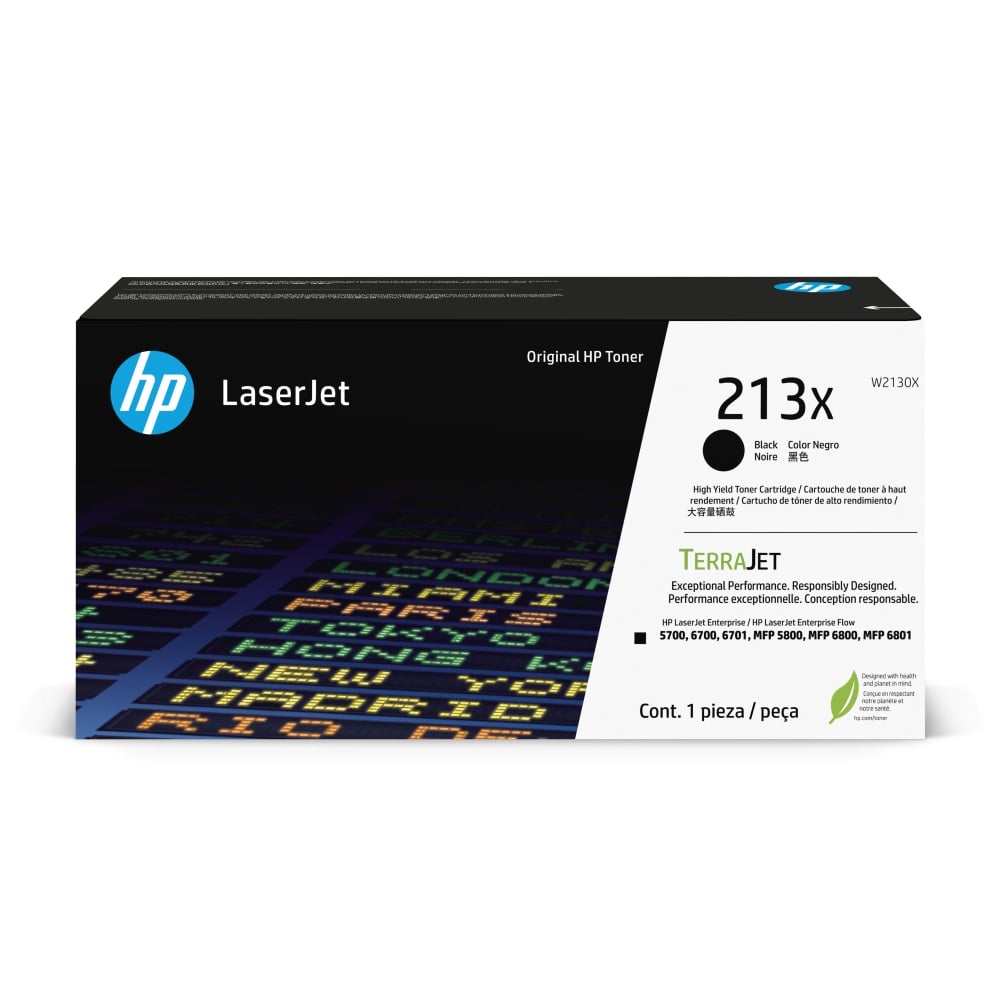 HP 213X Black High Yield LaserJet Toner Cartridge, W2130X MPN:W2130X