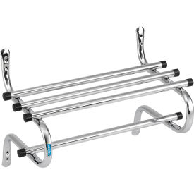 Interion® Wall Mount Coat & Towel Rack With Shelf 24