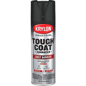 Krylon® Tough Coat Advance  Spray Paint w/ Rust Barrier Technology 20 oz. Flat Black - Pkg Qty 6 K00789008