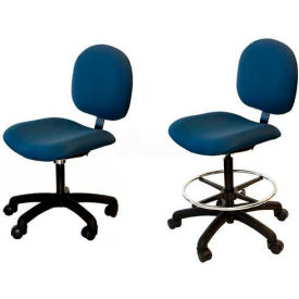 WSI 500 Series Chair 500-ECR-BK ESD Clean-Room Vinyl Nylon Base 18