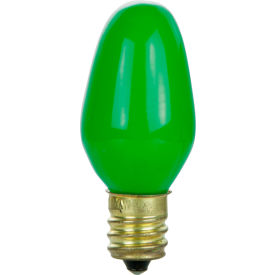 Sunlite® Incandescent Bulb with E12 Candelabra Base 7W 120V Green Pack of 25 01260-SU