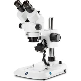 Euromex StereoBlue Trinocular Zoom Microscope w/ Pillar Stand & LED Illumination 7x to 45x ESB-1903-P